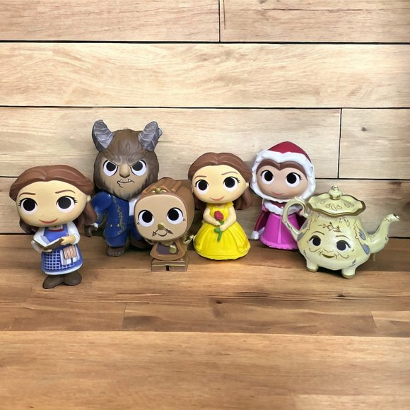 Lot of 6 Disney Beauty and the Beast Funko Mini Figures Size 3.5" - 2" - Picture 2 of 10